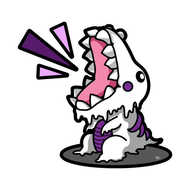 SM3GMASAURUS REX WHITE (PURPLE) by KnavishApparel