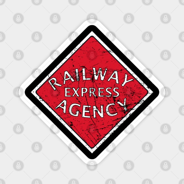 Distressed Railway Express Agency Magnet by Railway Tees For All