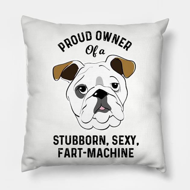 Funny English Bulldog Bulldog Lover Gifts Pillow by atomguy