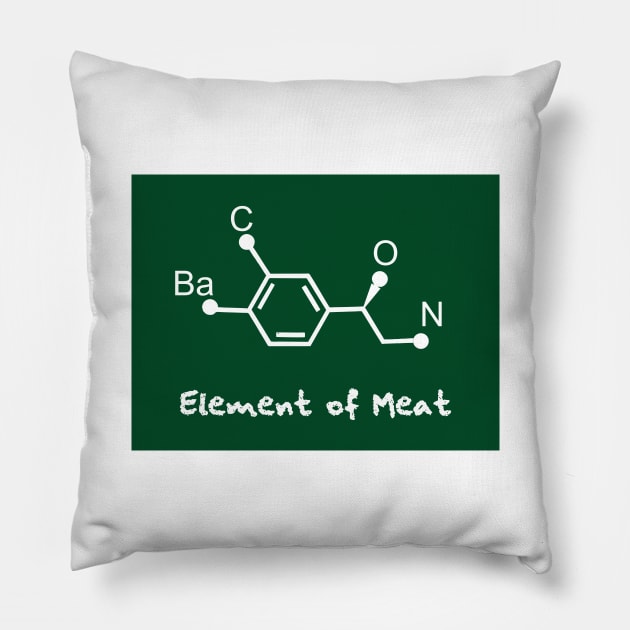 chemical formula of bacon Pillow by Typography Dose