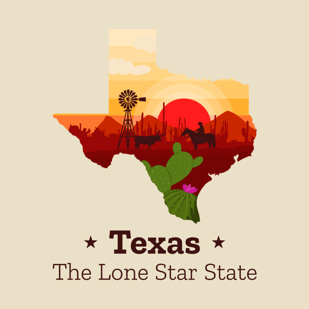 Texas by Tip Top Tee's