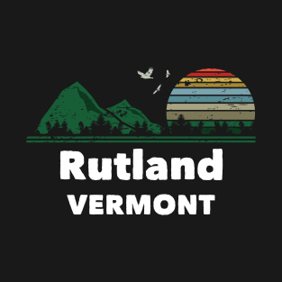 Mountain Sunset Flying Birds Outdoor Rutland Vermont T-Shirt