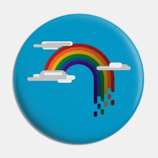 Pixel Rainbow Design in LGBTQ Pride Flag Colors Pin