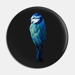 Low Poly Blue Jay Pin