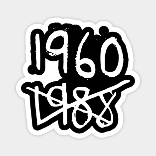 1960 - 1988 Doodle White Magnet