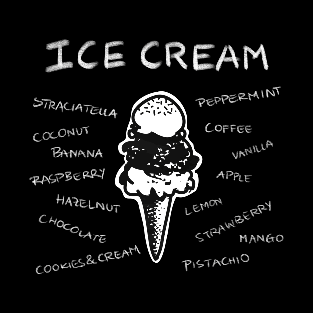 Ice Cream Flavors by superdupertees