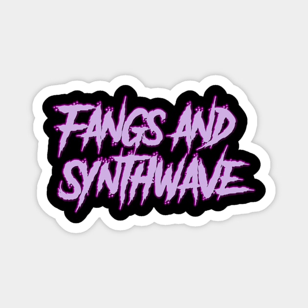 Fangs and Synth Big Violet Logo Magnet by Electrish