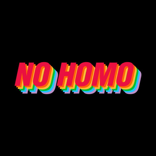 No homo - rainbow flag by GlitterMess