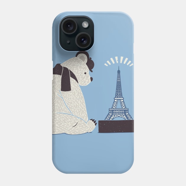 Traveler Tourist Eiffel Tower Bear Paris Phone Case by Tobe_Fonseca