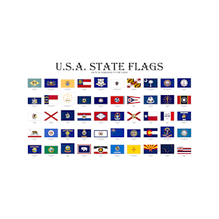 United States of America State flags by date of admission T-Shirt