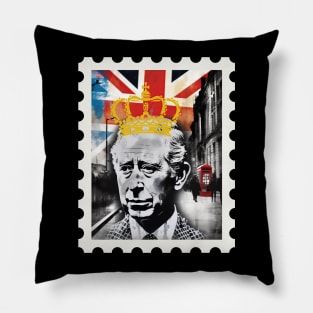 King Charles III - Stamp Design Pillow