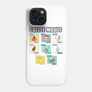 Coffee Addicts Moods Cartoon Phone Case