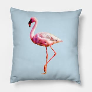 Gorgeous Pink Flamingo Digital Artwork Pillow