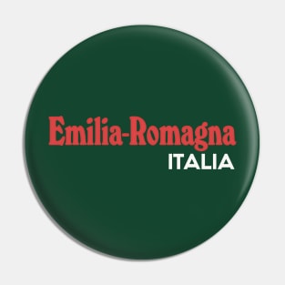 Emilia-Romagna Italia / Retro Italian Region Typography Design Pin