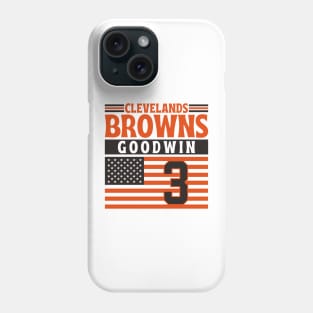 Cleveland Browns Goodwin 3 American Flag Football Phone Case