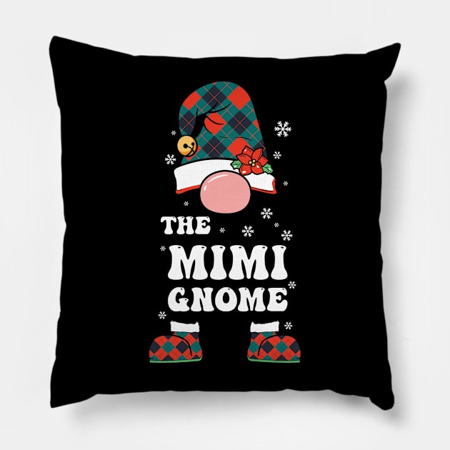 The Mimi Gnome Matching Family Christmas Pillow by MZeeDesigns