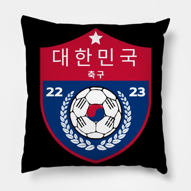 South Korea Football Pillow by footballomatic