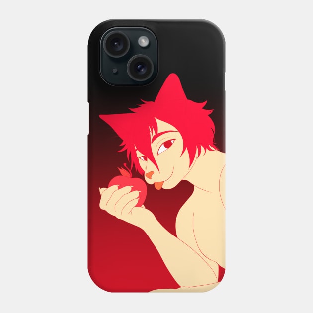 Anthro Apple Cat Boy Phone Case by Todd's Hollow