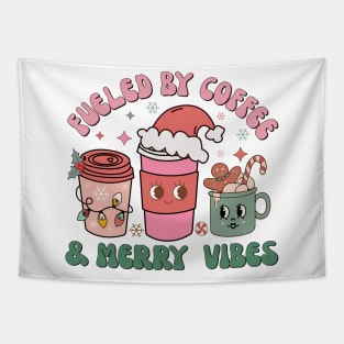 Fueled By Coffee and Merry vibes Tapestry