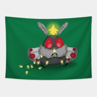 Mothman Loves Christmas Tapestry