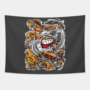 Sushi Slasher Chef Tapestry