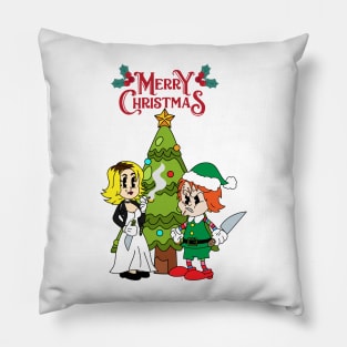 Chucky & Tiffany X-mas Pillow