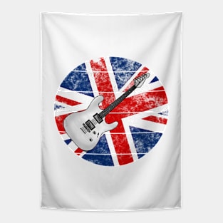 Electric Guitar UK Flag Britain Guitarist British Musician Tapestry