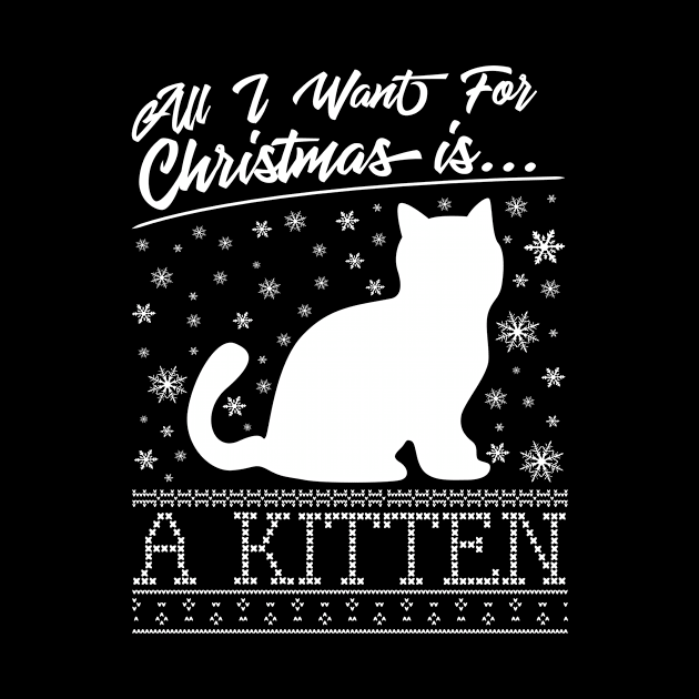 All I Want For Christmas Is A Kitten Knit Pattern by Rebus28