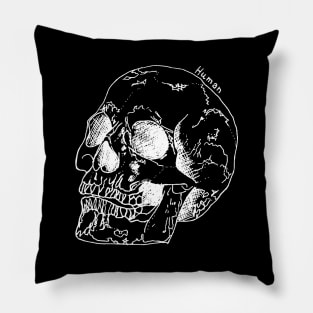 Human Skull Pillow