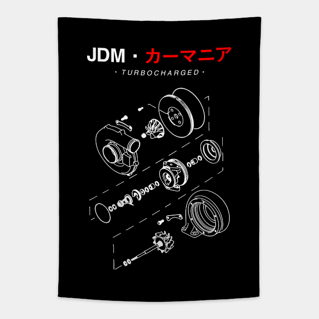 JDM Enthusiast Turbocharged Tapestry by Widmore