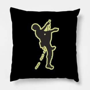 climber silhouette Pillow