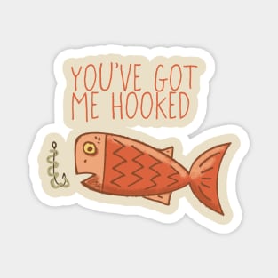 You've Got Me Hooked Red Fish Magnet