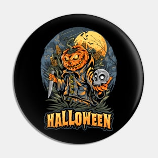 HALLOWEEN PUMPKIN & SKULL DESIGN Pin