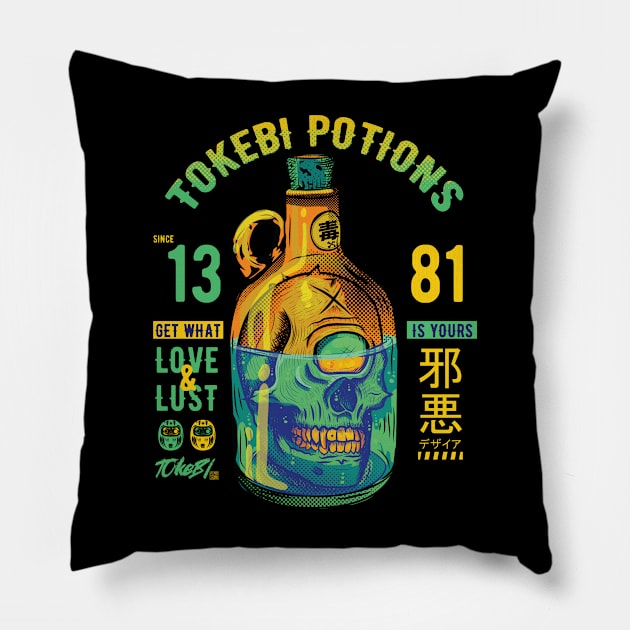 Tokebi Love Potion Skull Pillow by TOKEBI