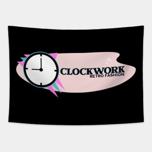 Clockwork Retro Fashion Tapestry