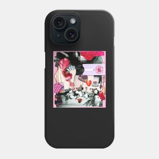 Pills, roses, cabbage, hands, strawberry, collage Phone Case