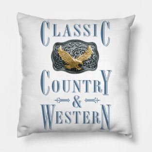 Golden Eagle - Classic Country and Western Belt Buckles Pillow