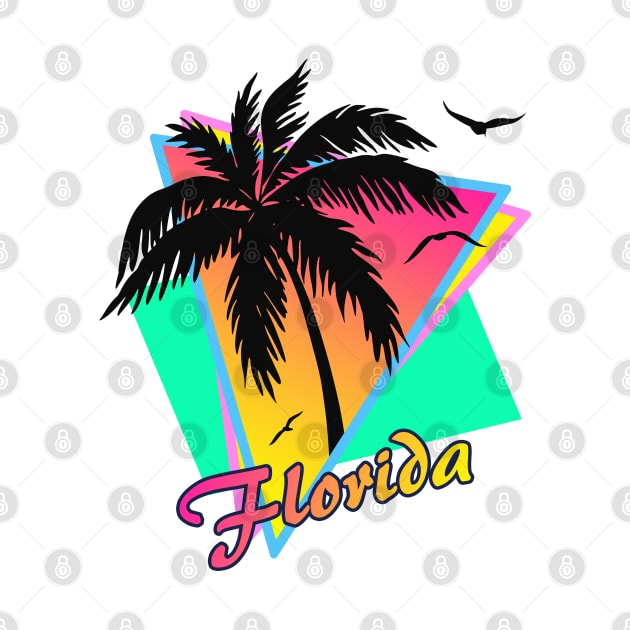 Florida Cool 80s Sunset by Nerd_art