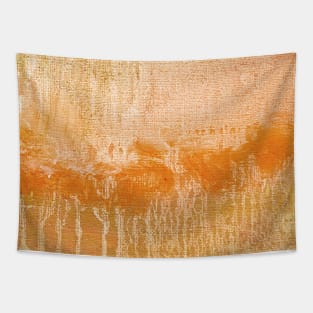 Orange Ochre Abstract Art Tapestry