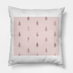 Rose gold - forest of trees Pillow