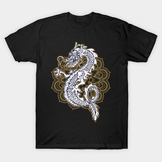 Discover Chinese Dragon Mandala Design - Chinese Dragon - T-Shirt