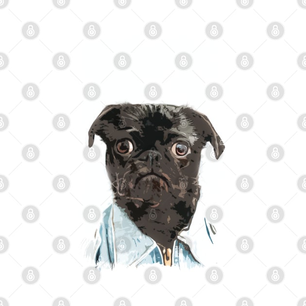Gentleman Pug ✪ Cute Abstract Painting Art Style for dog Lovers and owners by Naumovski