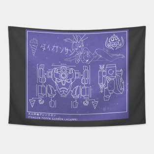 Lagann Blueprint Tapestry