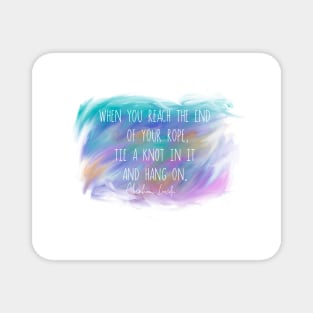 Motivational Positive Quote Abraham Lincoln on blue watercolor Magnet