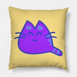 Cute cartoon styled purple cat Pillow