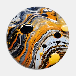 Abstract Fluid Marble Art Pin