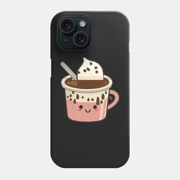 Smile Face Kawaii Cup of Coffee Phone Case by ZUCCACIYECIBO