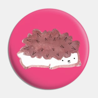 Watercolor Hedgehog Pin