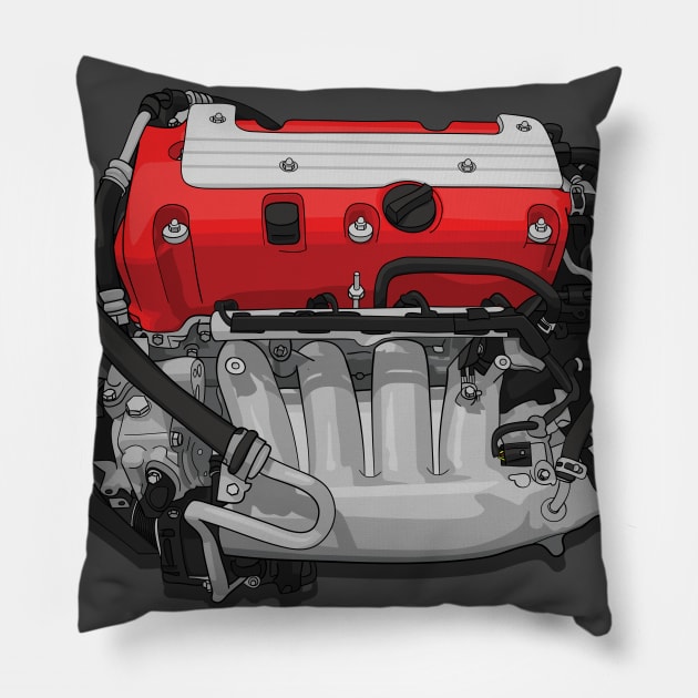 K20 Engine Pillow by ArtyMotive