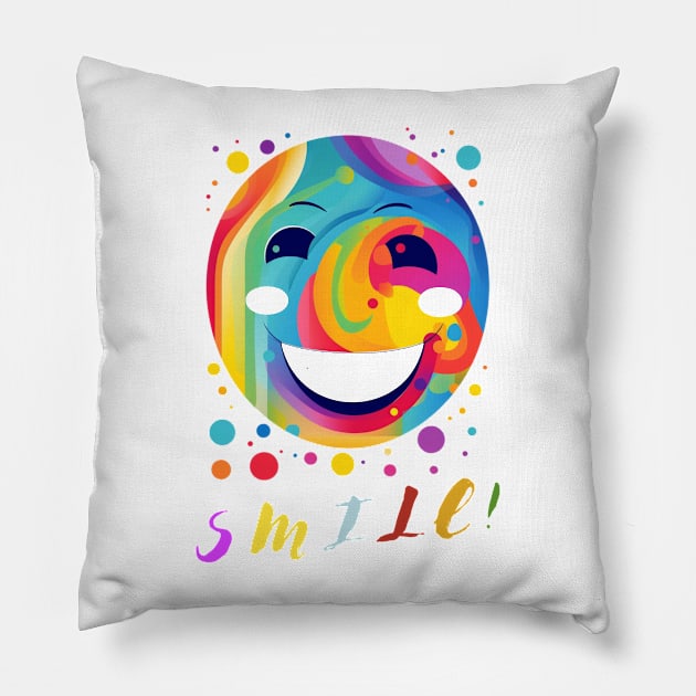 Smile and spread joy around you, Smiles are Contagious Pillow by HSH-Designing